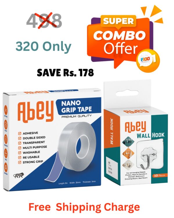 Abey Nano Grip Tape + Abey Wall Hook Combo